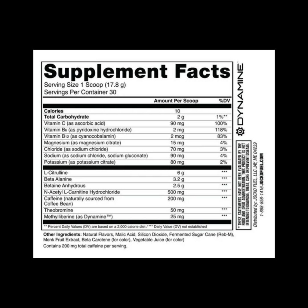 Preworkout Blue Rasberry (30 servings) - JOCKO FUEL 