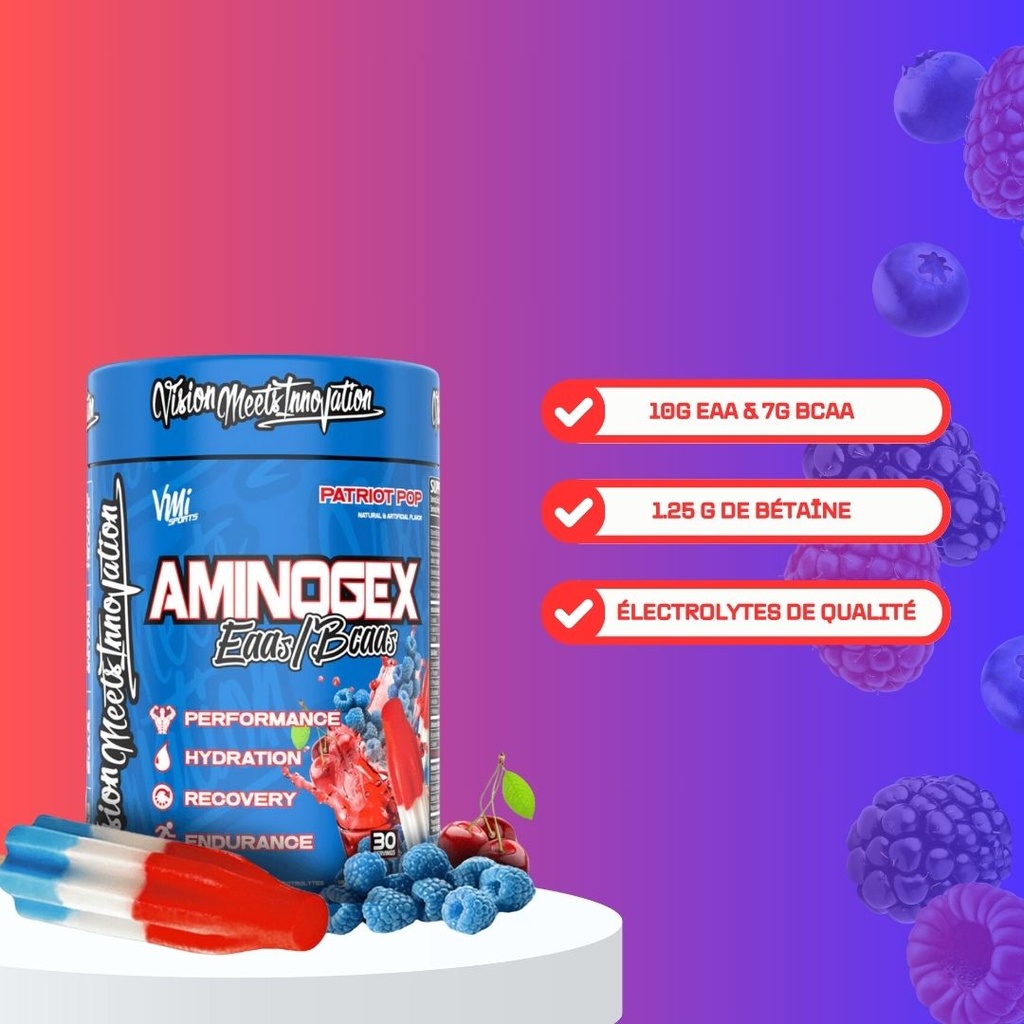 Aminogex Ultra Patriot Pop (30 servings) - VMI SPORTS